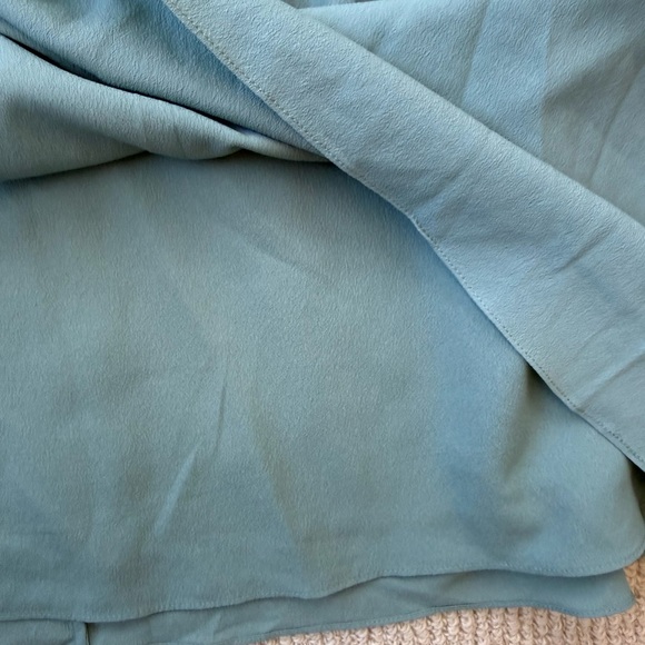 Hitherto Anthropologie Pleated Bow Dress Size 2 Sage Green Bridesmaid - Picture 4 of 11